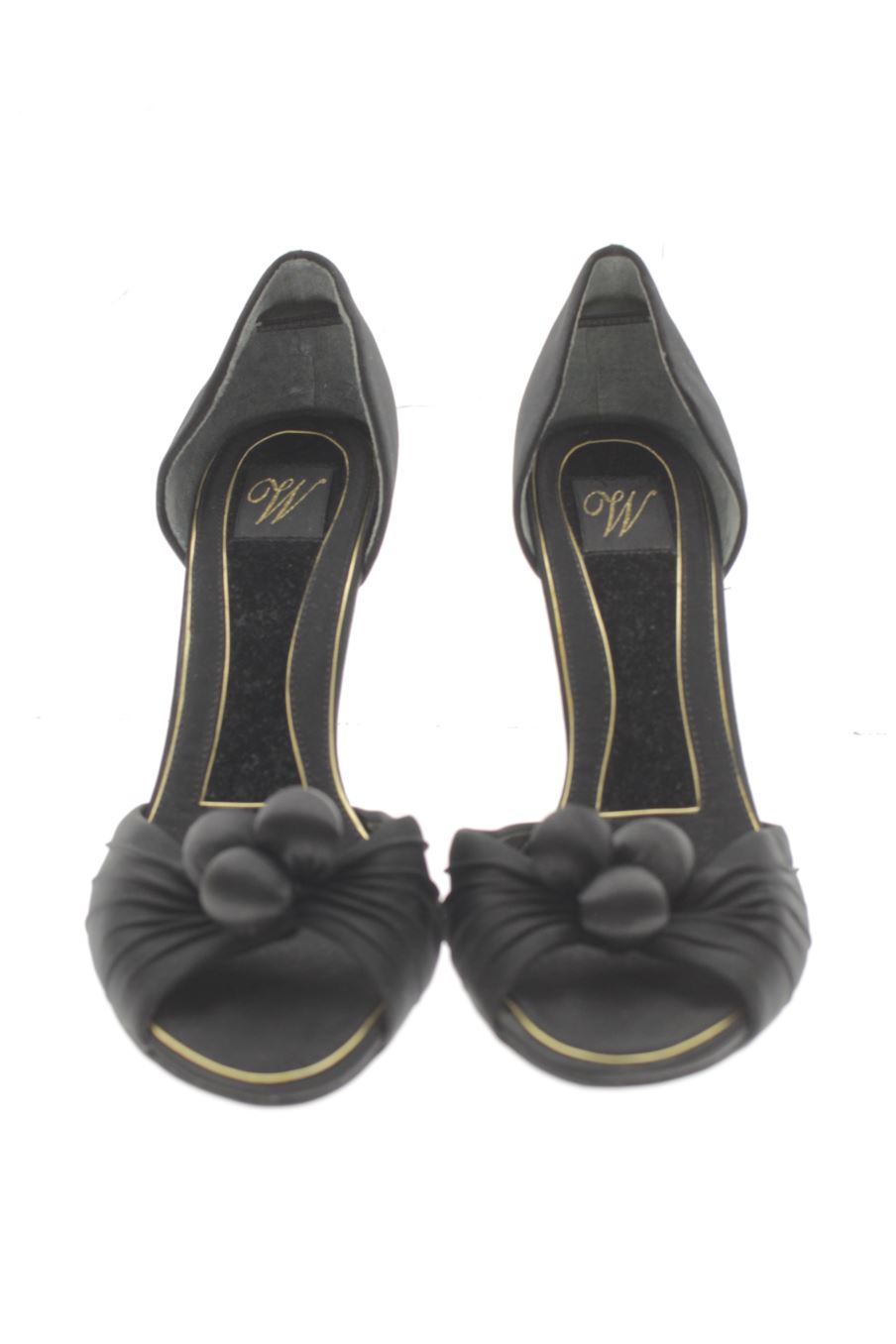 Sandalias tacon de Zara de la talla 37, de color negro de