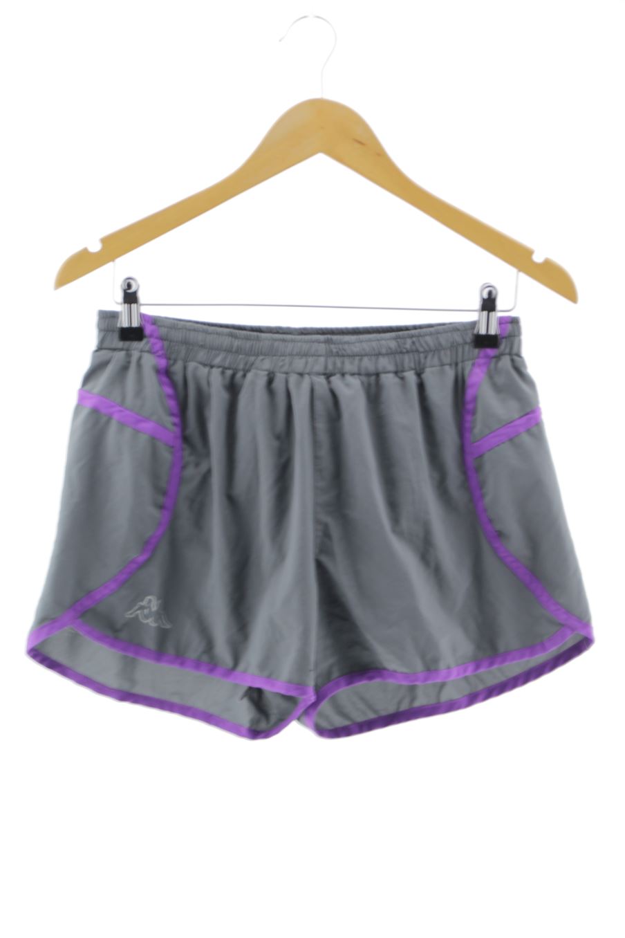 Pantalones cortos de deporte de Kappa de la talla L, de color gris