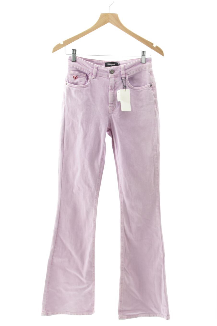 Jeans Desigual de la taille 38, de couleur rose de denim