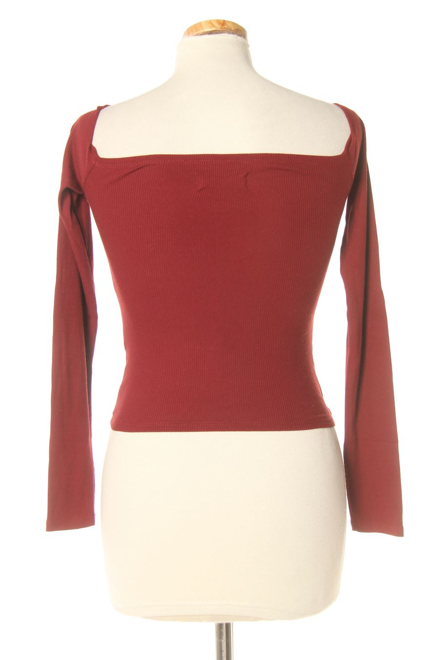 T-shirt à manches longues Hollister de la taille XS, de couleur bordeaux