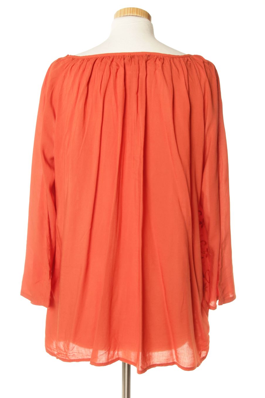 Blouse à manches longues OCTOBER de la taille L, de couleur orange