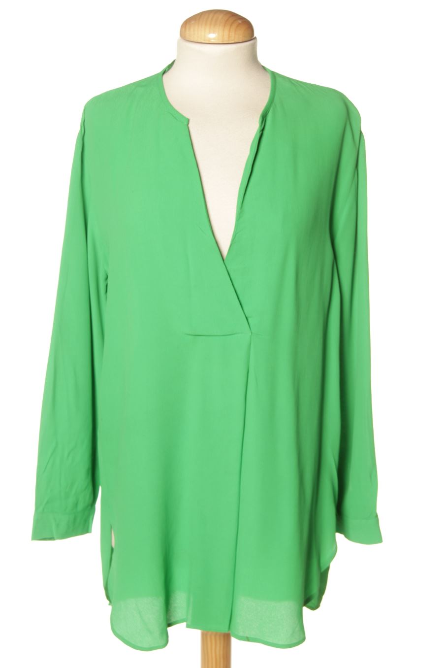 Blusa de manga larga de Zara de la talla S, de color verde