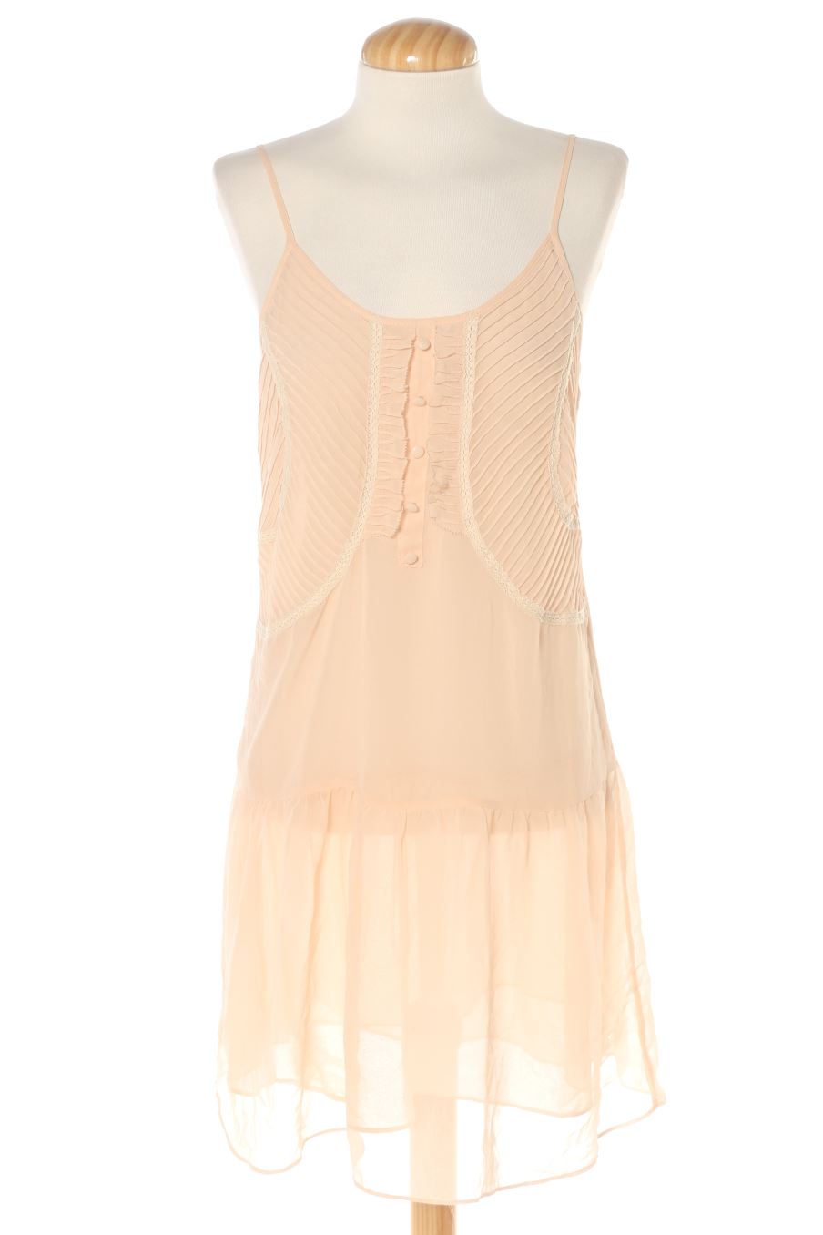 Einfaches Kleid von Good Look Größe S, Farbe Beige, für