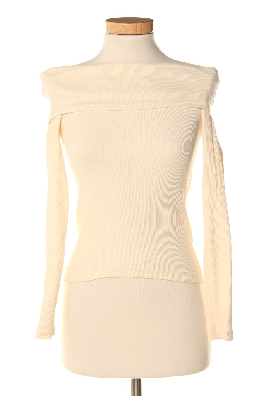 Camiseta de manga larga de Zara de la talla M, de color beige