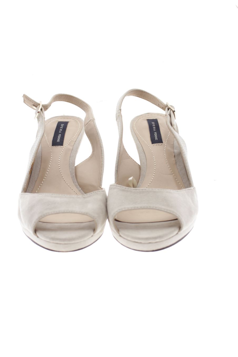 Sandalias tacon de Sfera de la talla 37, de color beige de