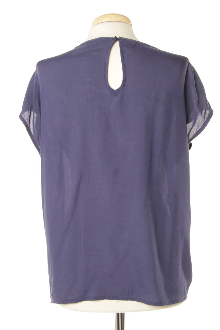 Blouse à manches courtes Camaieu de la taille 44, de couleur bleu marine
