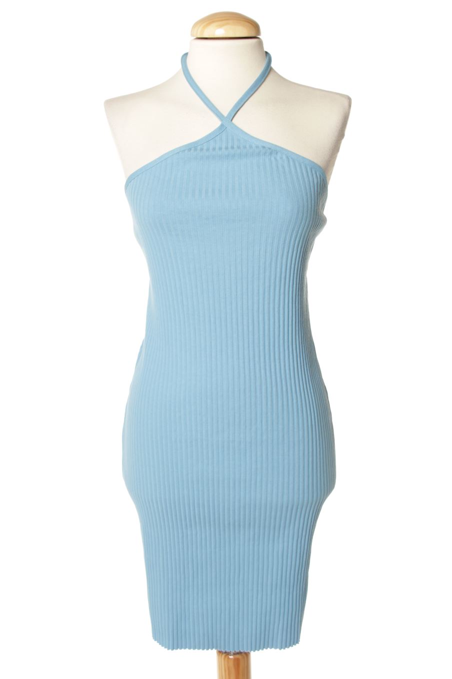 Vestido casual de Zara de la talla L, de color azul