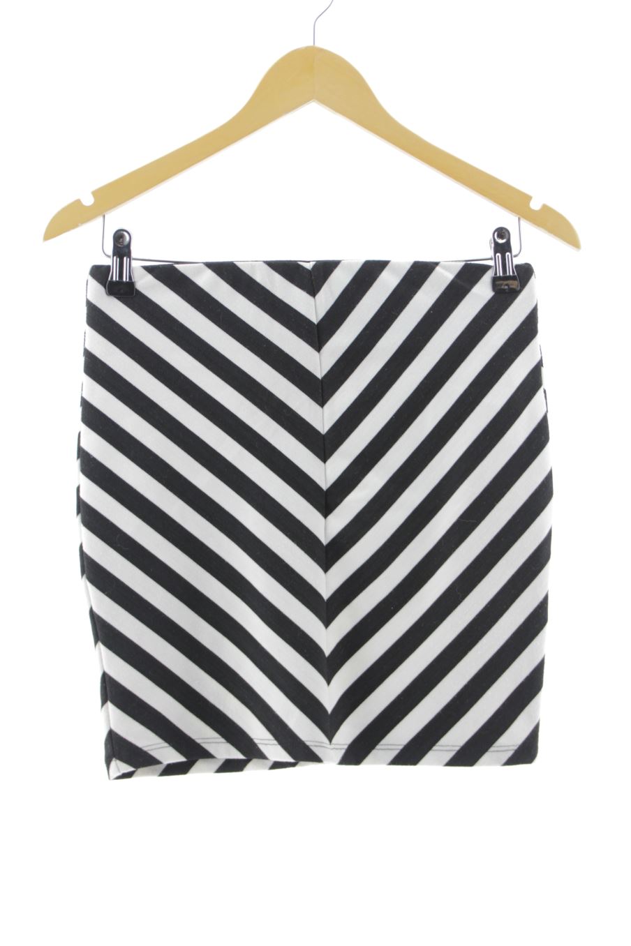 Aufwändiger Rock von Stradivarius Größe M, Farbe Schwarz, für