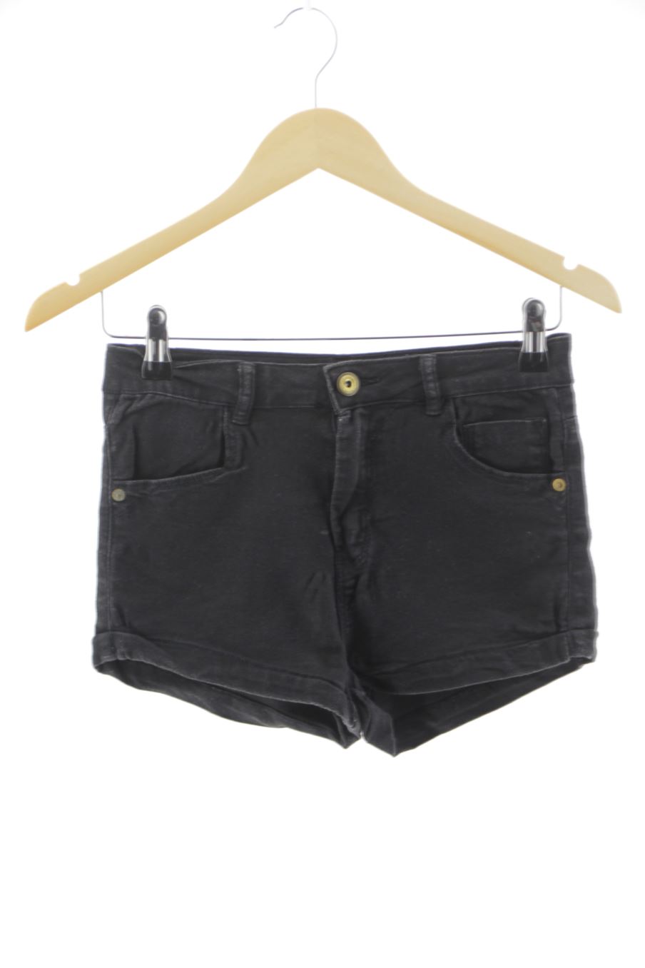 Pantalón corto de Bershka de la talla 34, de color negro