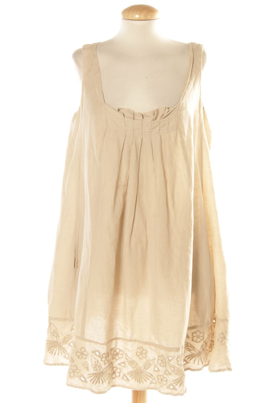 Einfaches Kleid von Niza Größe L, Farbe Beige, für
