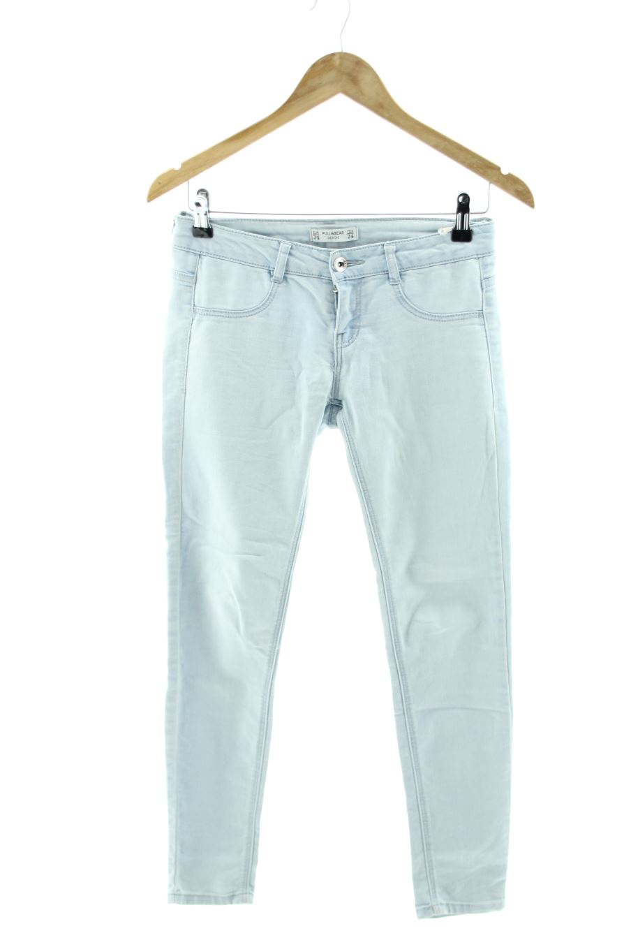 Jeans de Pull & Bear de la talla 34, de color blu