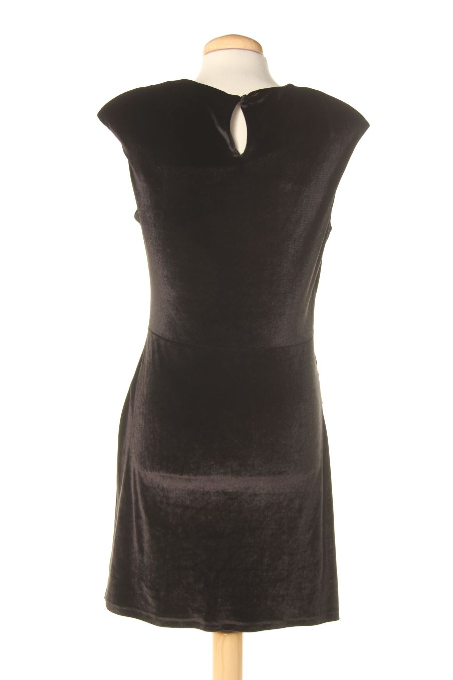Robe casual Stradivarius de la taille L, de couleur noir de velours