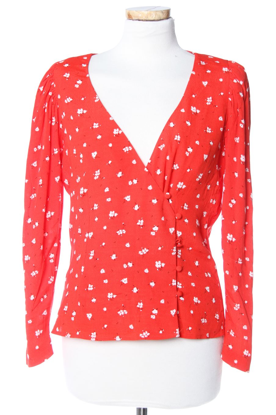 Langärmelige Bluse von Mng Größe S, Farbe Rot, für