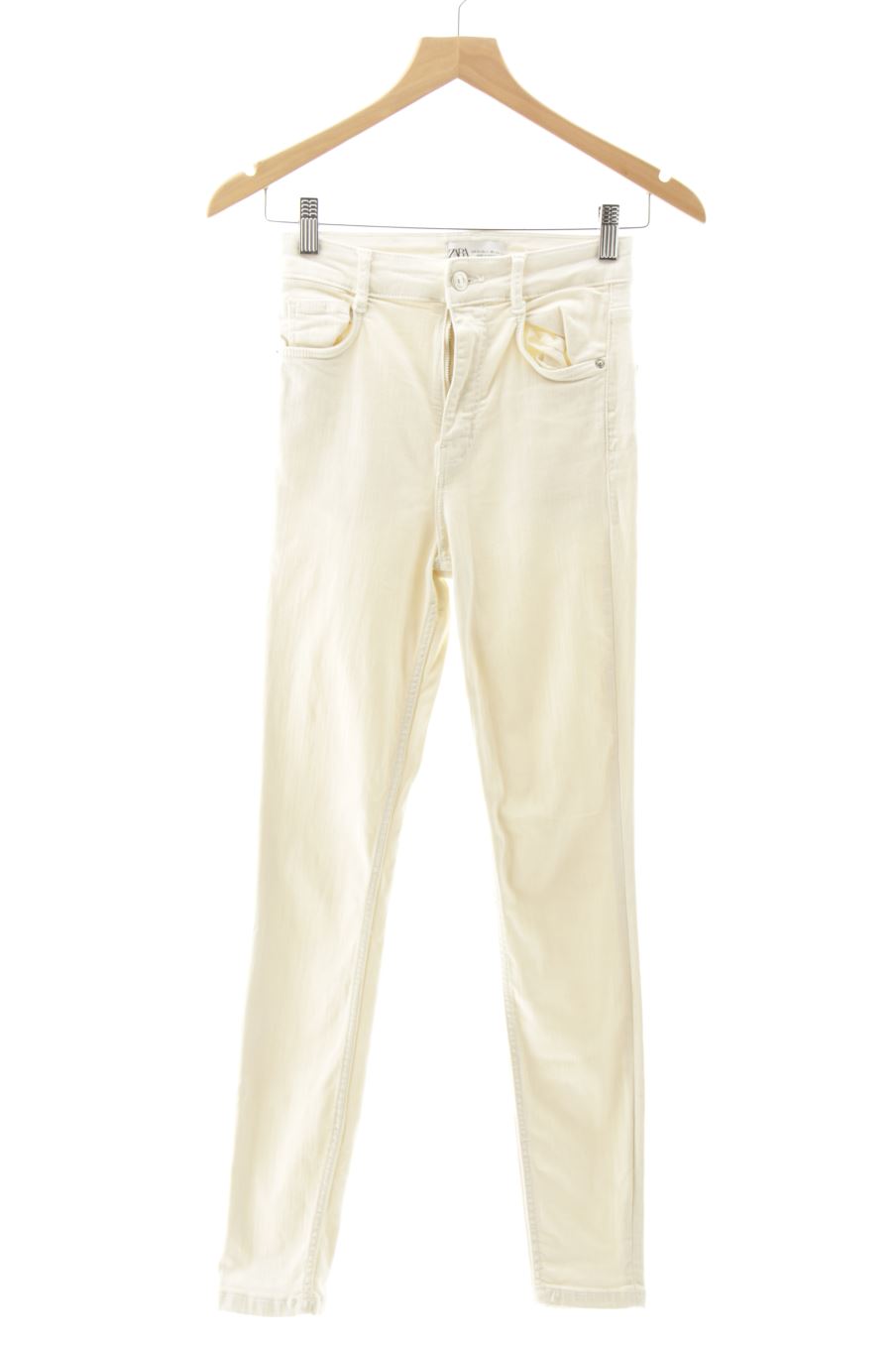 Vaquero de Zara de la talla 34, de color beige de ropa vaquera