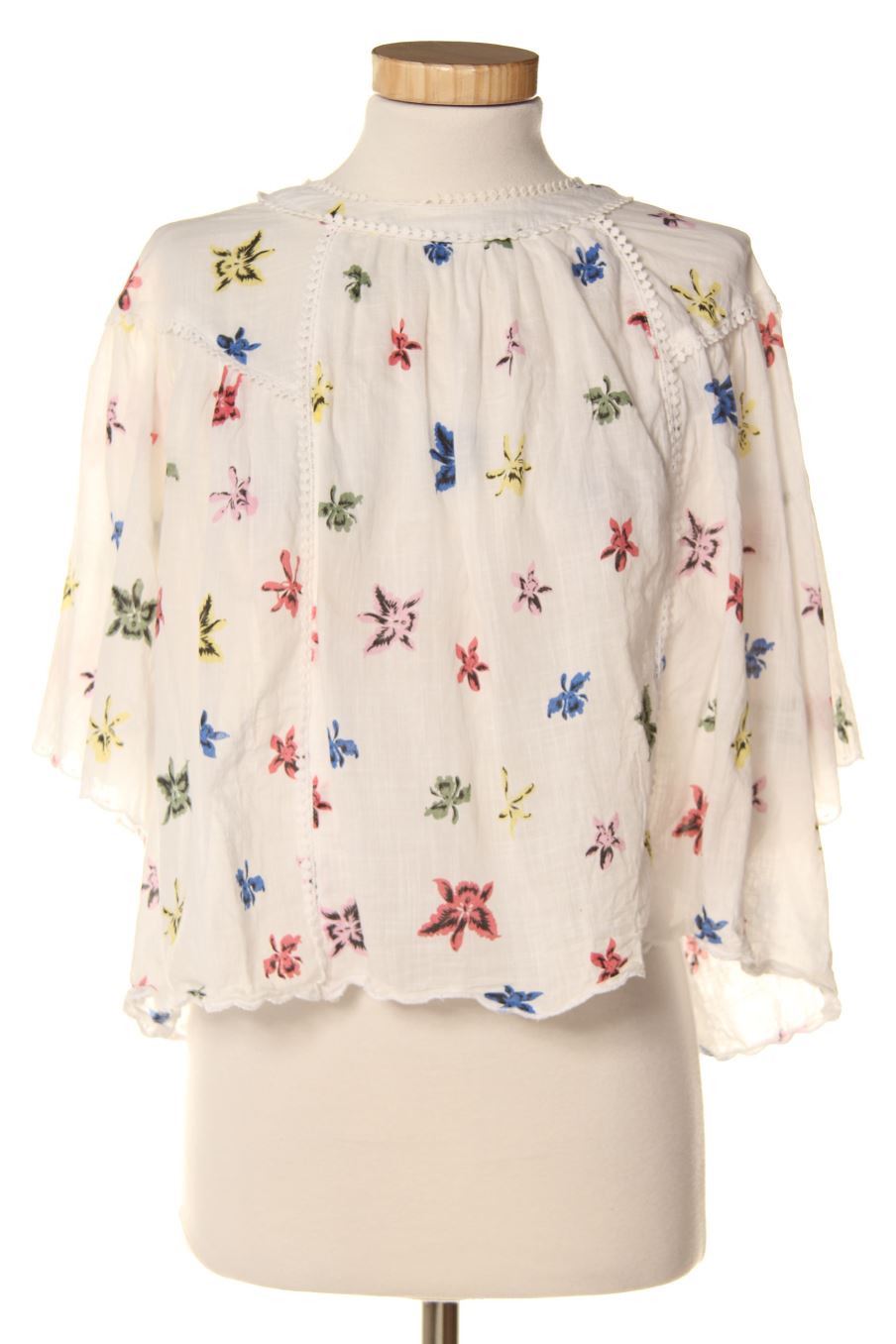 Blouse à manches courtes BIMBA Y LOLA de la taille S, de couleur blanc