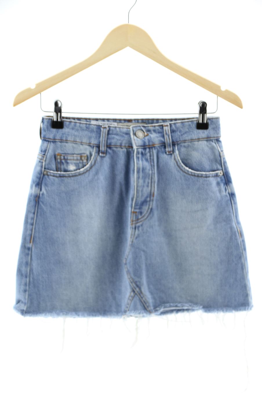 Falda de Bershka de la talla 36, de color azul de ropa vaquera