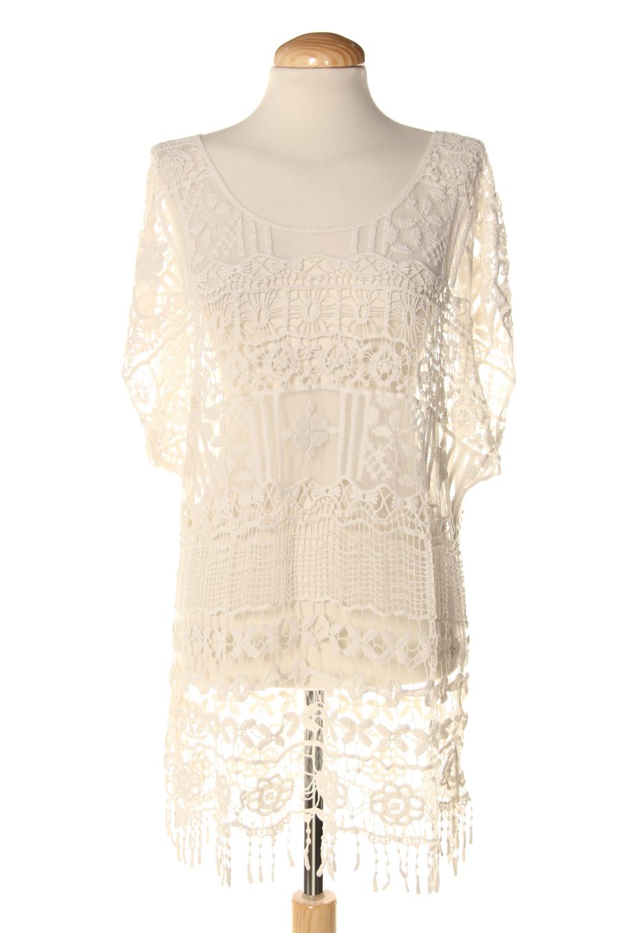 Blusa de manga corta de PERCENTIL de la talla M, de color blanco