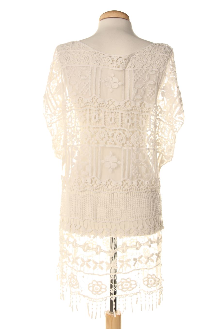 Blusa de manga corta de PERCENTIL de la talla M, de color blanco