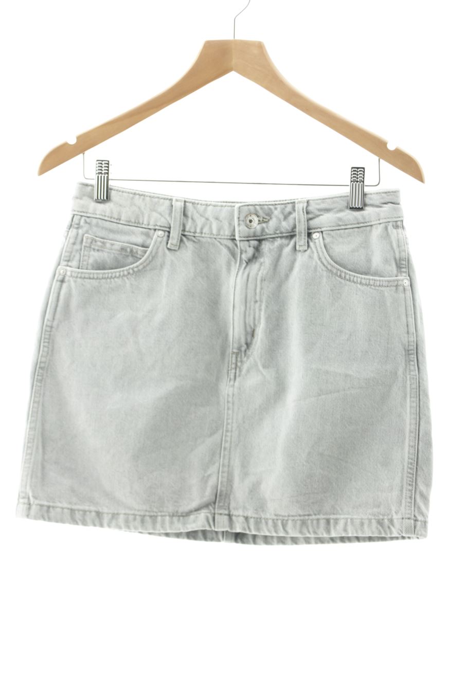 Jupe Mango de la taille S, de couleur gris de denim