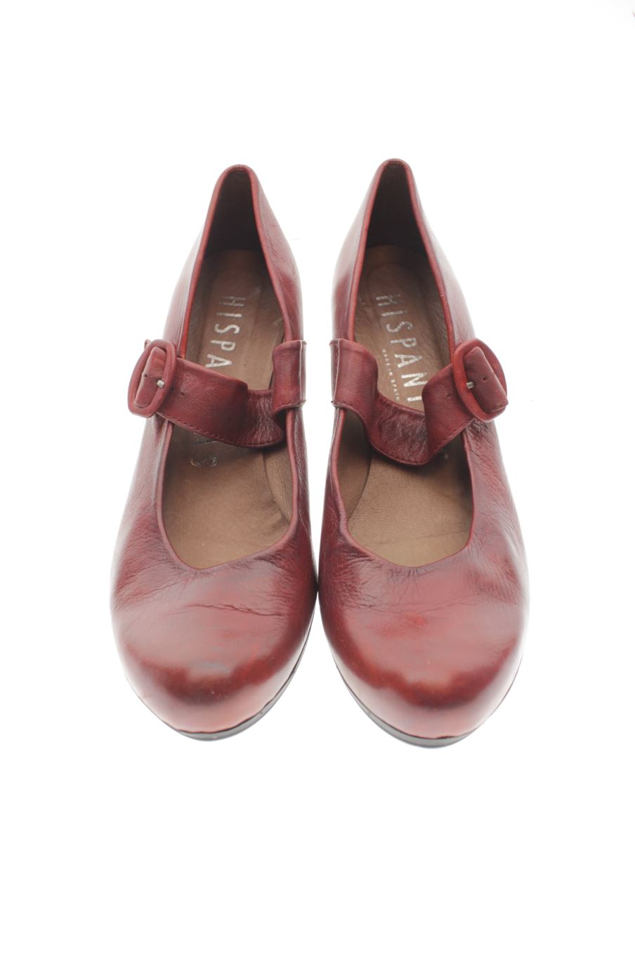 Zapatos de tacon de Hispanitas de la talla 39, de color burdeos de