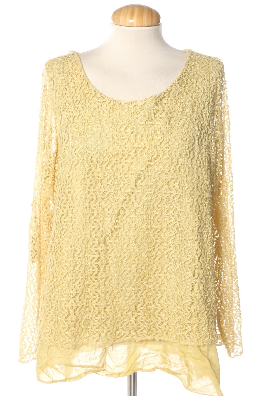 Blouse à manches longues Made in italy de la taille Taille unique, de couleur jaune