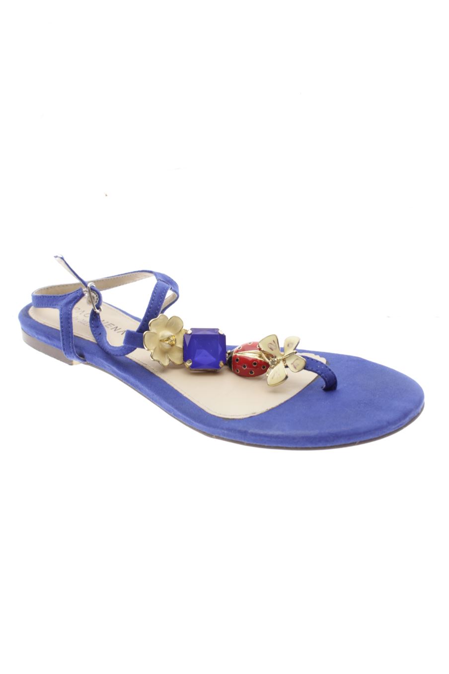 Sandalias planas de PACO MENA BY MENBUR de la talla 38, de color azul de