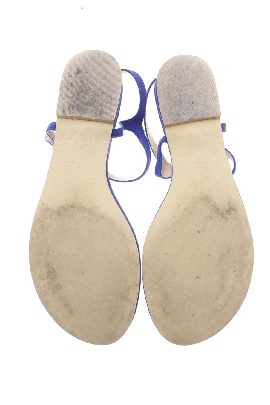 Sandalias planas de PACO MENA BY MENBUR de la talla 38, de color azul de