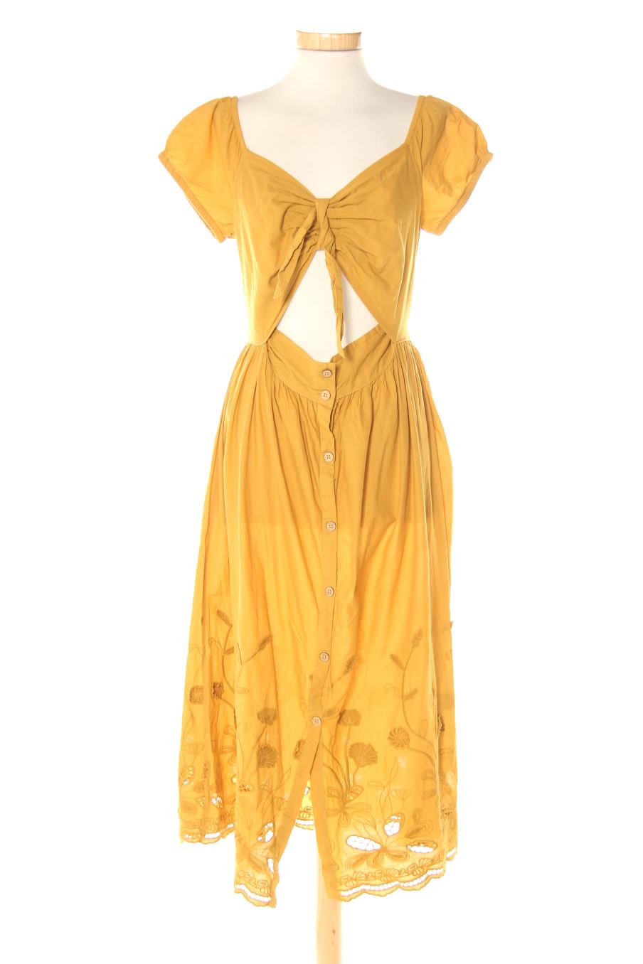 Robe casual Zara de la taille L, de couleur moutarde