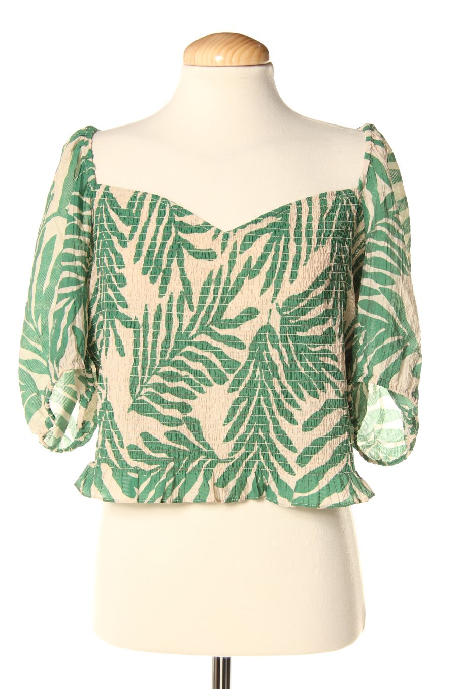 Blusa de manga corta de H&M de la talla XL, de color verde