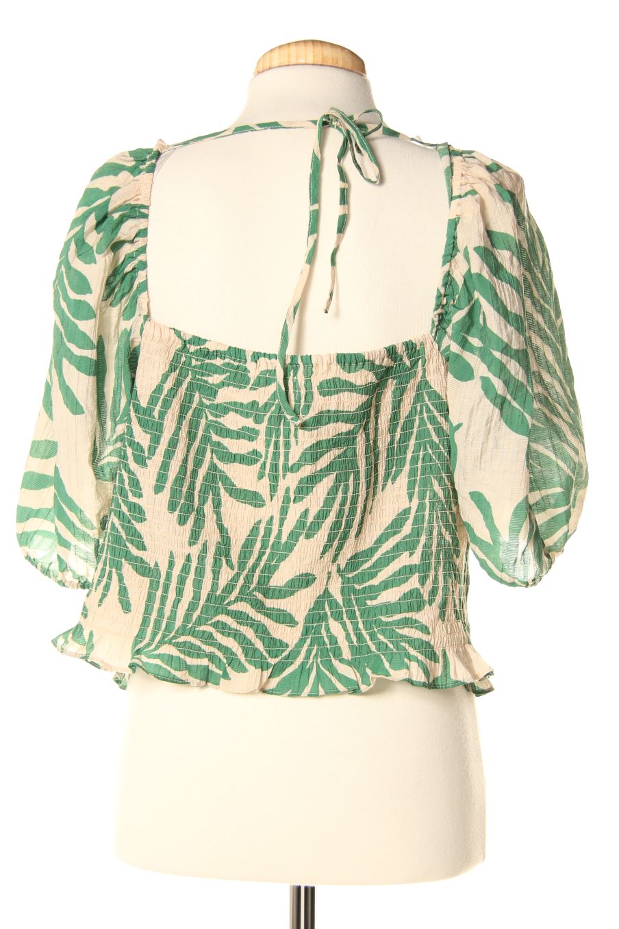 Blusa de manga corta de H&M de la talla XL, de color verde