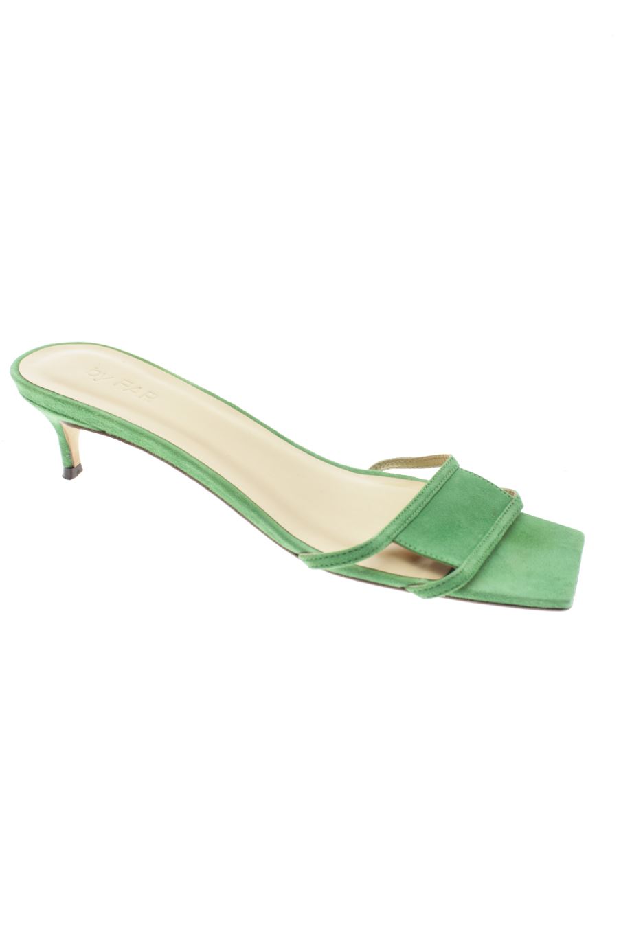 Sandalias tacon de BY FAR de la talla 39, de color verde de