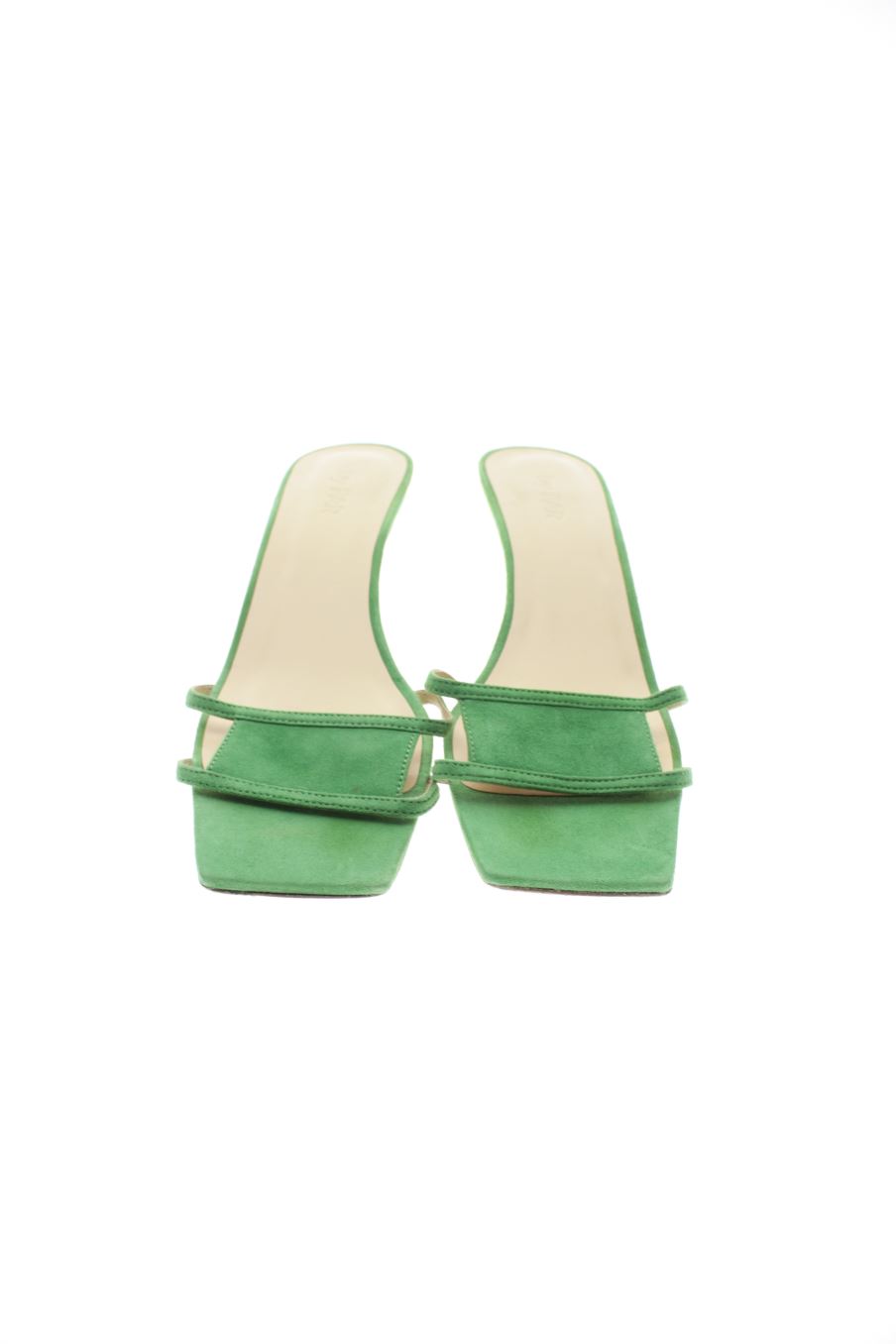 Sandalias tacon de BY FAR de la talla 39, de color verde de