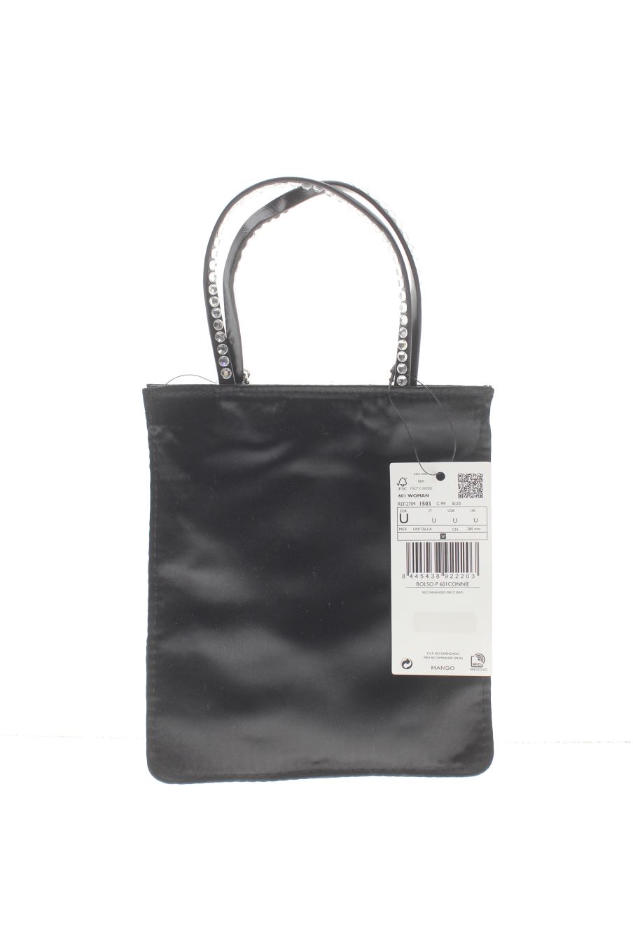 Bolso de Mano de Mango de color Negro de segunda mano.