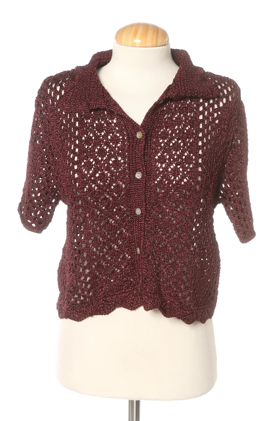 Gilet Zara de la taille M, de couleur bordeaux