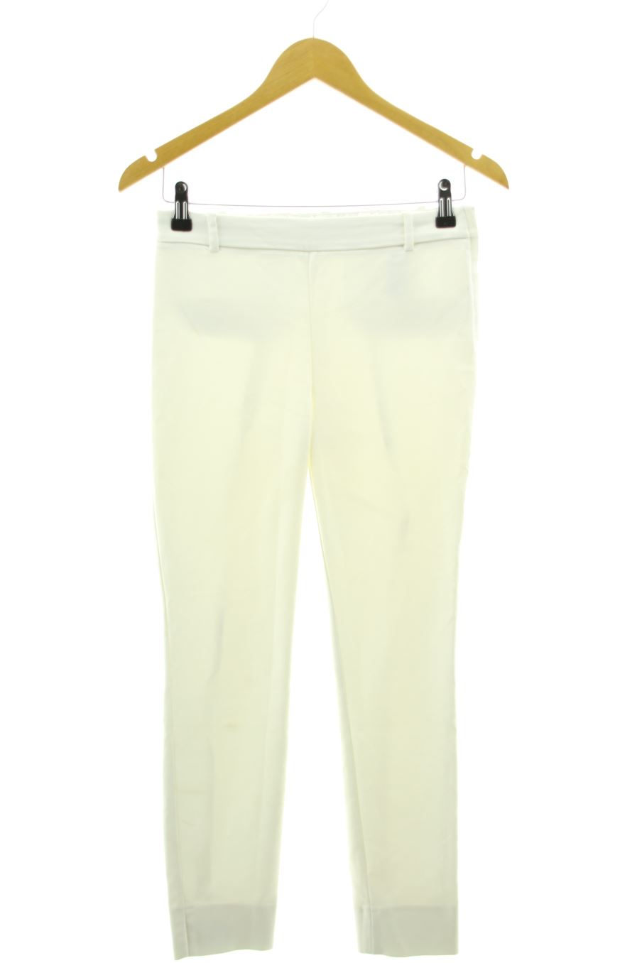 Pantalones de Zara de la talla XS, de color blanco