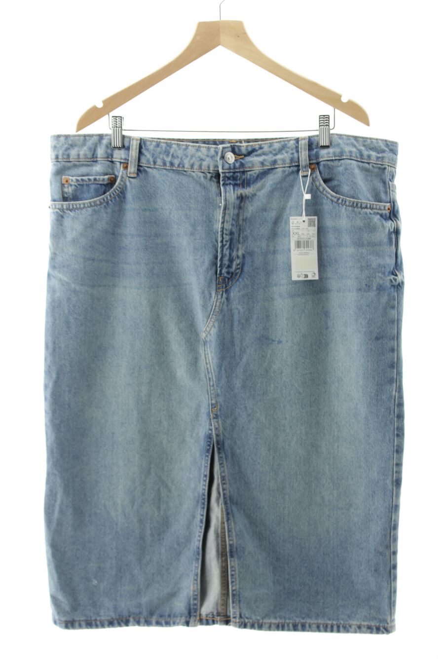 Jupe Mango de la taille XXL, de couleur bleu de denim