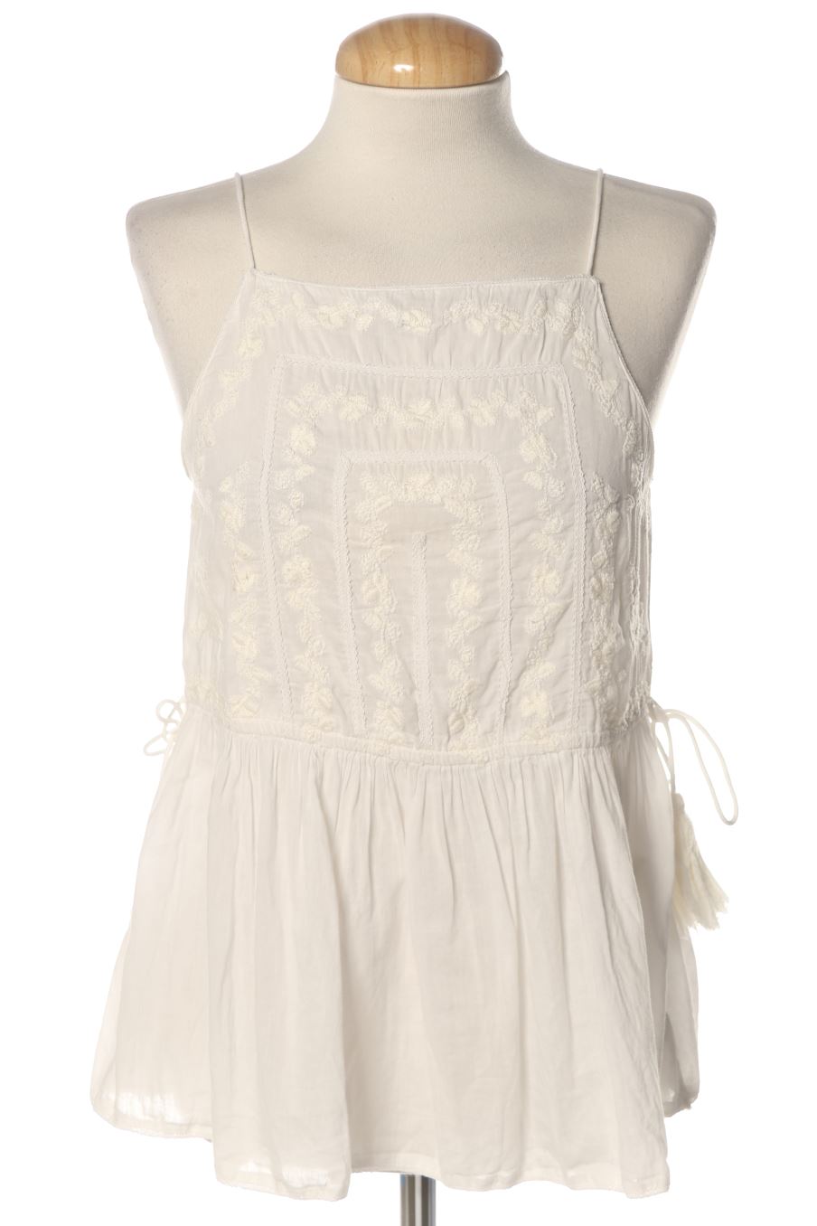 Top Zara de la taille XS, de couleur blanc