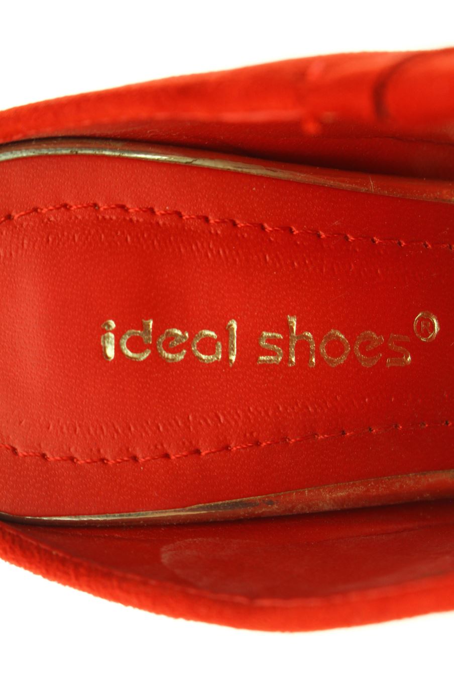 Sandalias tacon de Ideal Shoes de la talla 38, de color rojo de