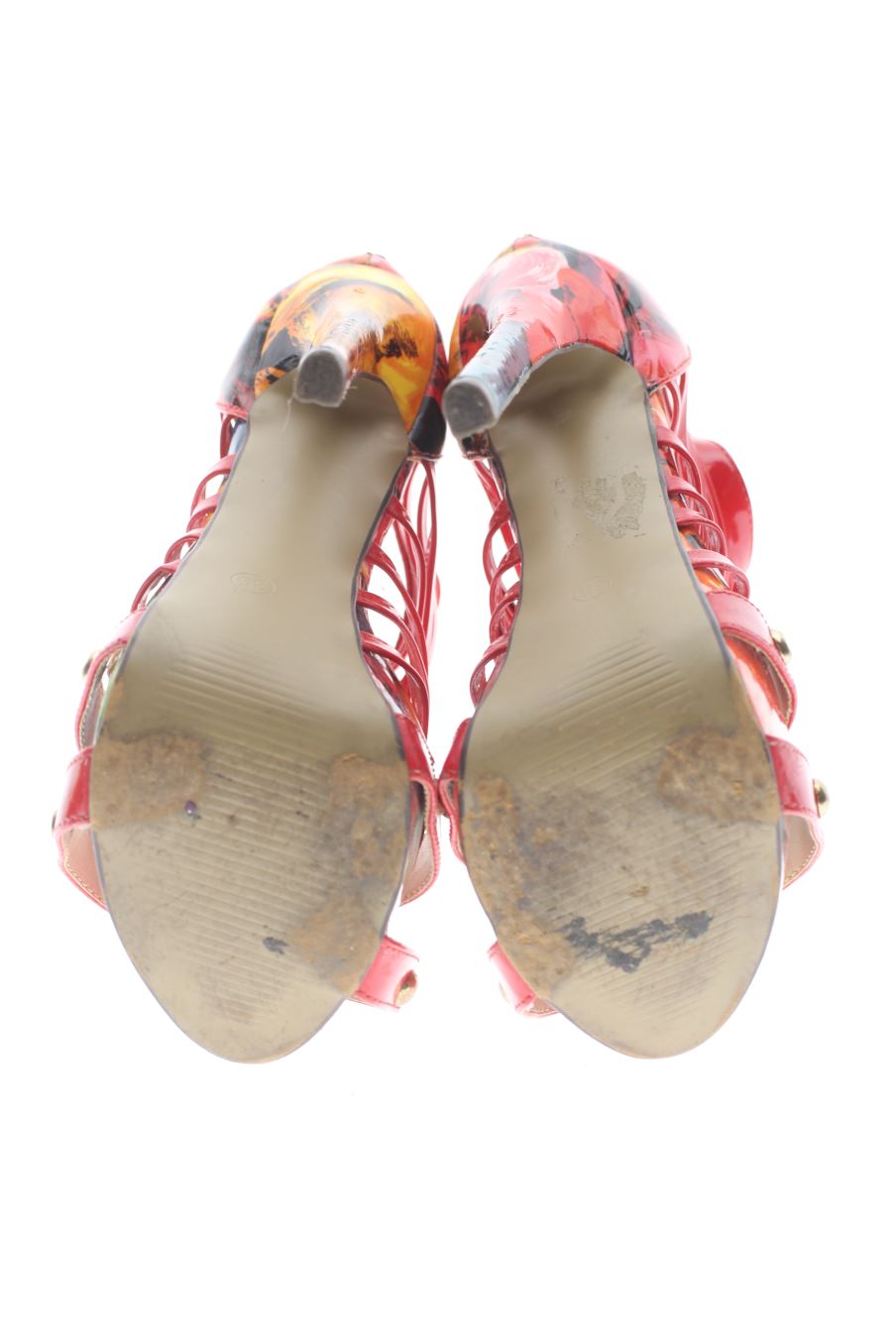 Sandalias tacon de Fama de la talla 35, de color estampado de