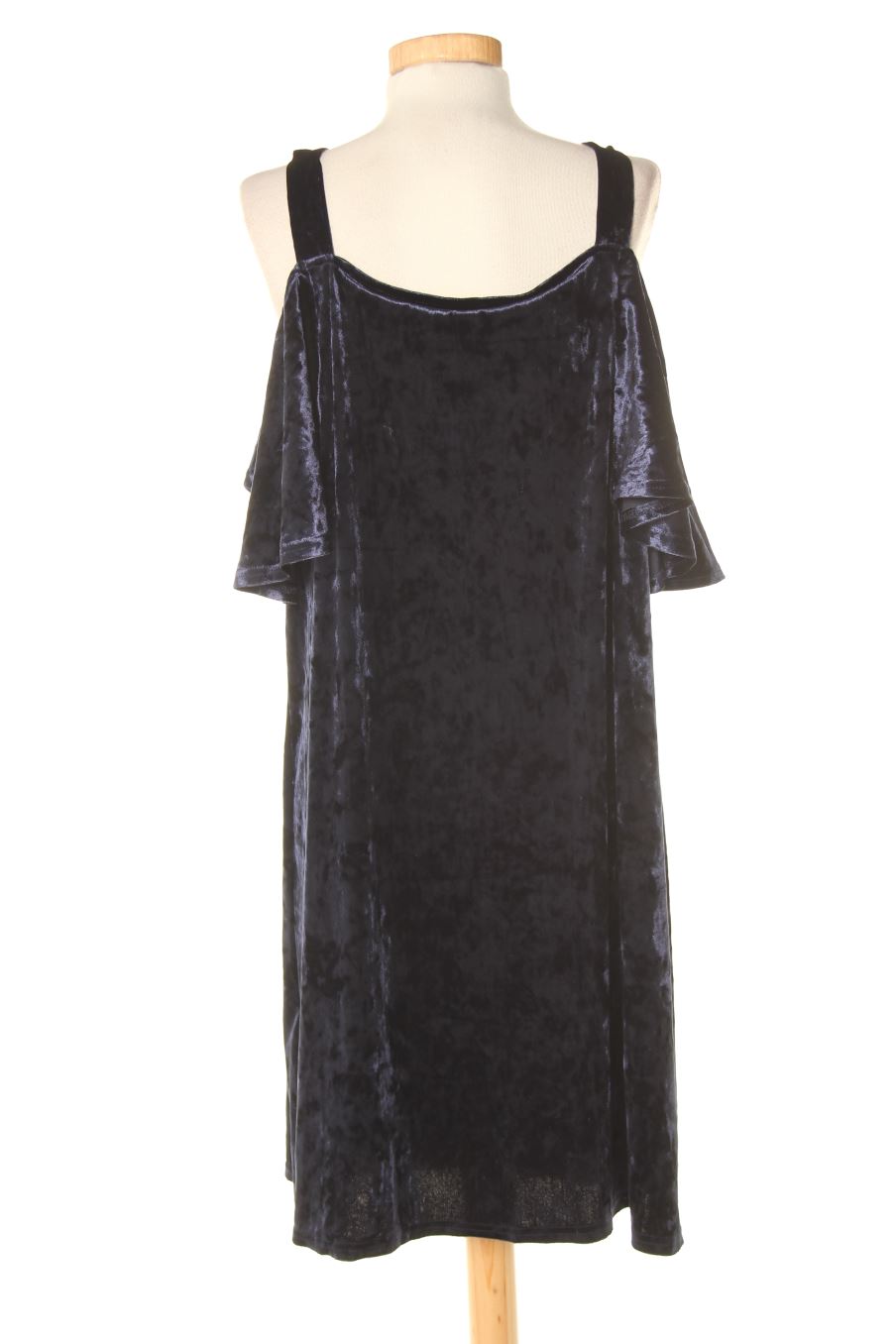 Vestido casual de oodji de la talla XL, de color azul marino de terciopelo