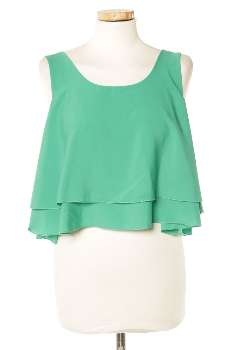 Top de Pull & Bear de la talla S, de color verde