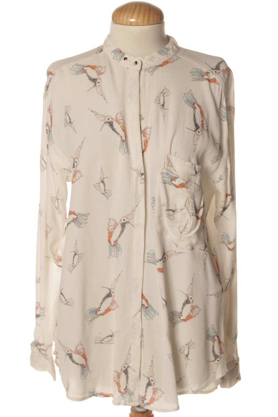Blouse à manches longues Zara de la taille S, de couleur imprimés