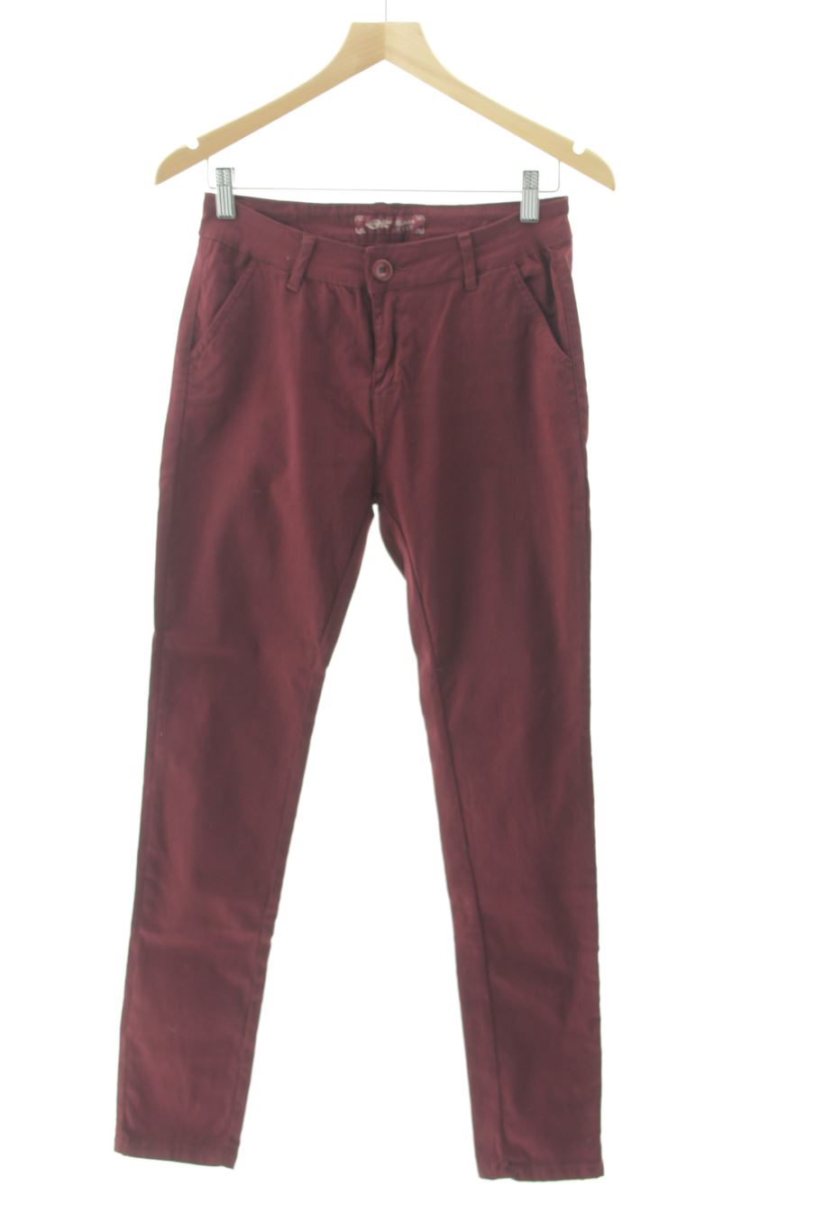 Jeans oil fashion de la taille XL, de couleur bordeaux de denim