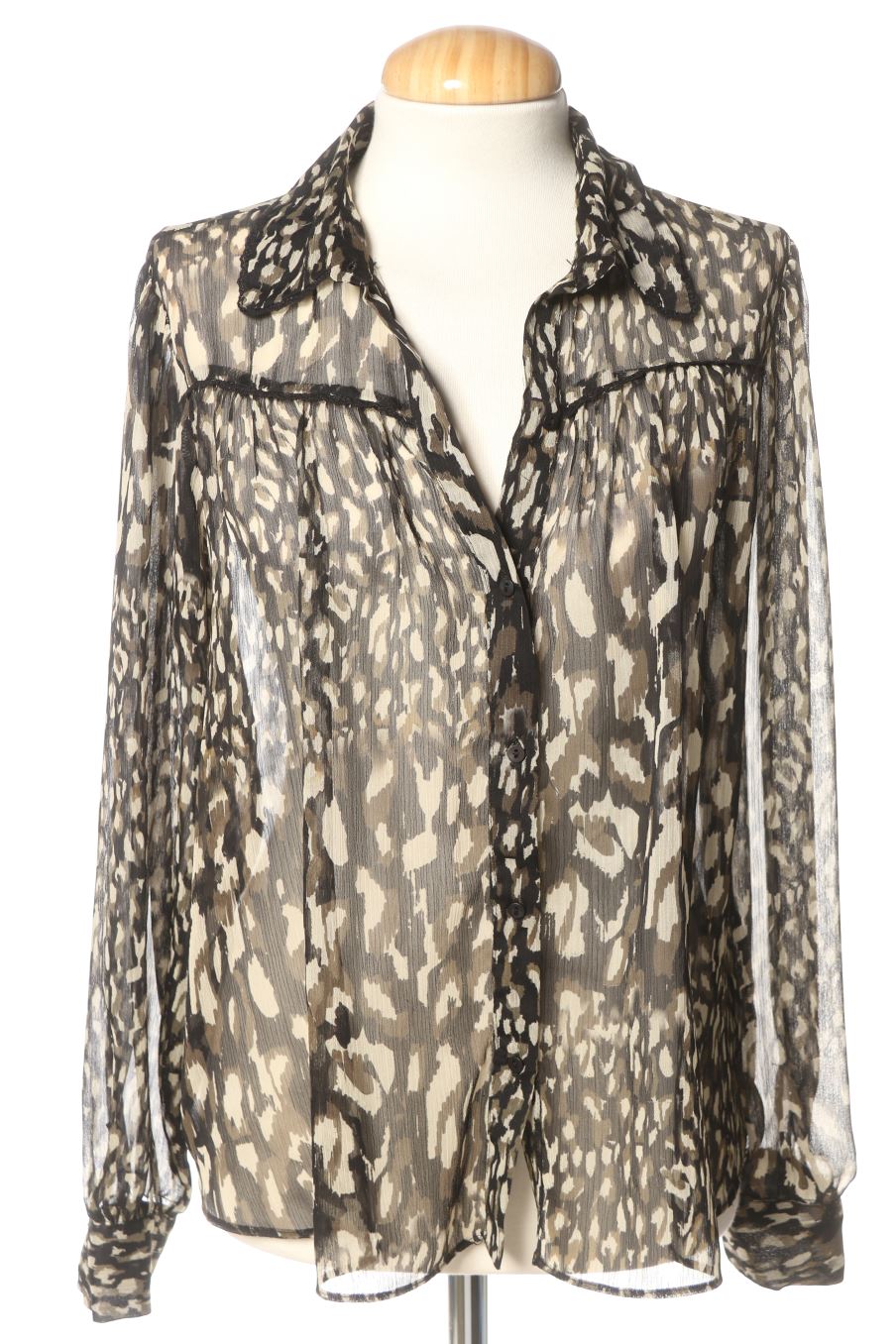 Blouse à manches longues Zara de la taille S, de couleur animal print