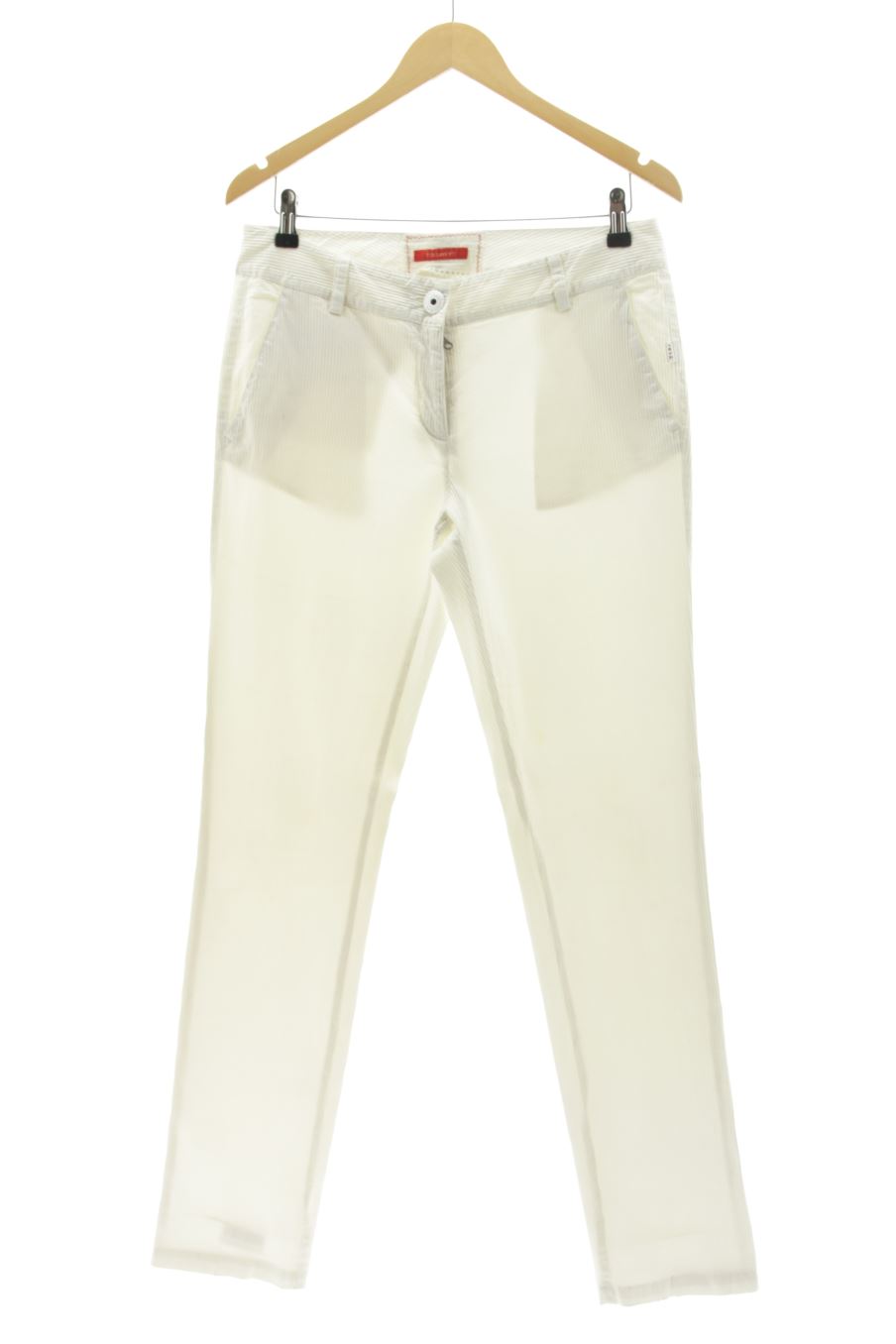 Pantalon Tibi easy fit de la taille 42, de couleur blanc