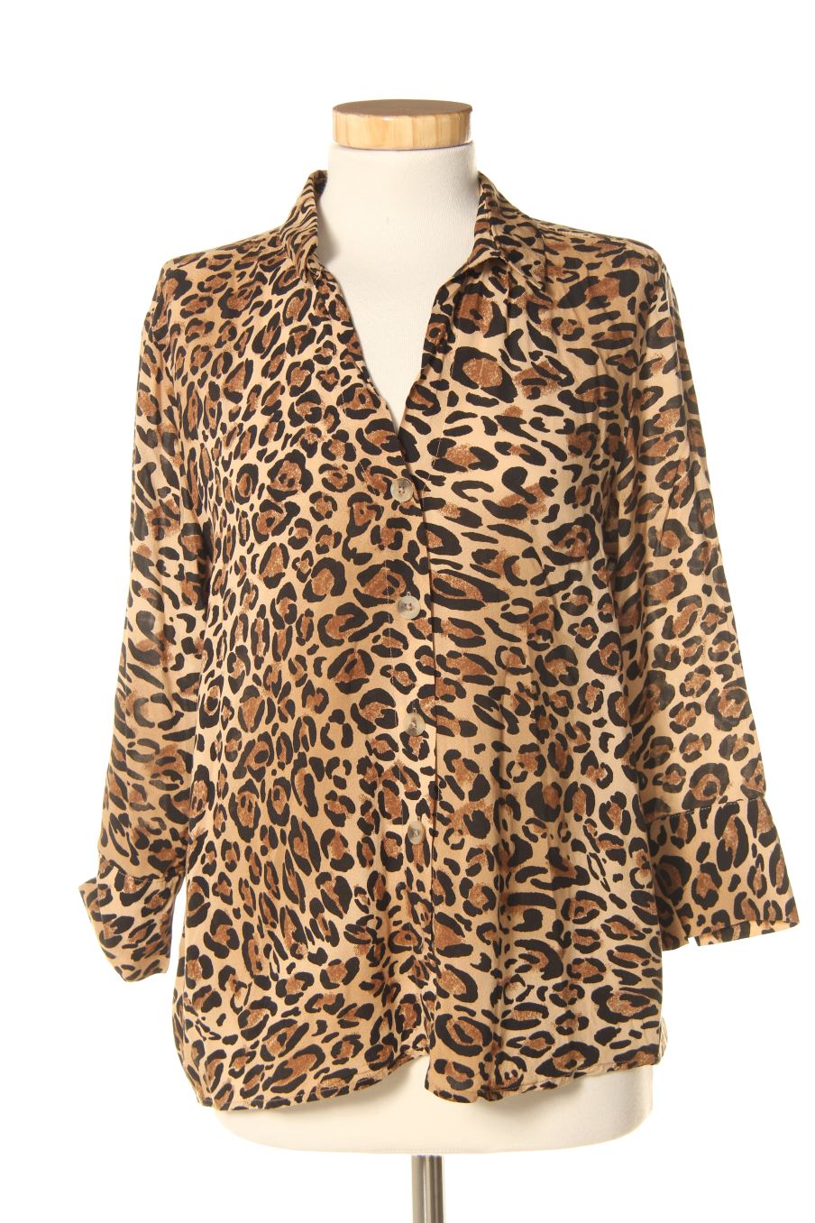 Blusa de manga larga de Stradivarius de la talla S, de color animal print