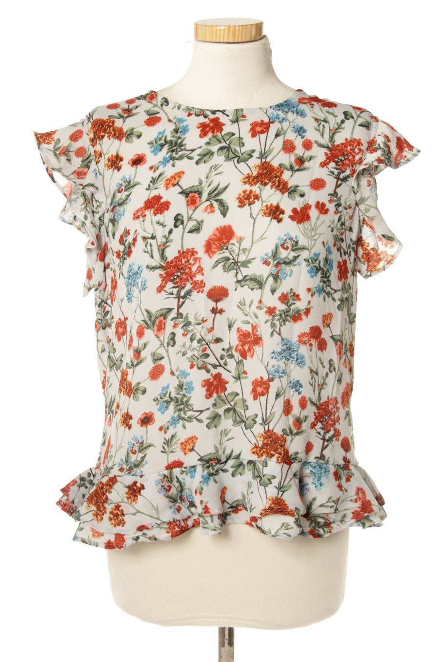 Blusa de manga corta de PERCENTIL de la talla S, de color flores