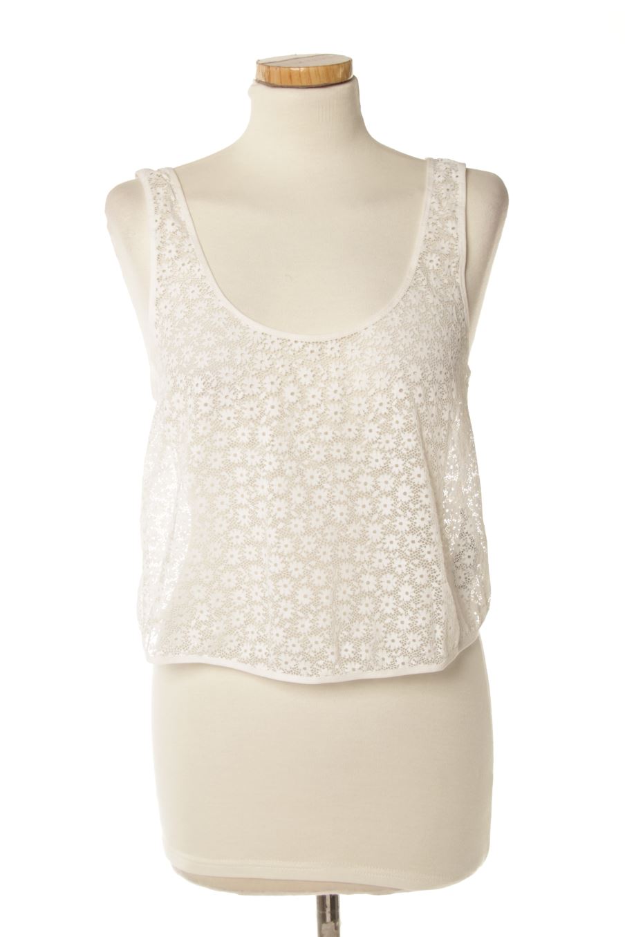Camiseta sin mangas de PERCENTIL de la talla S, de color blanco