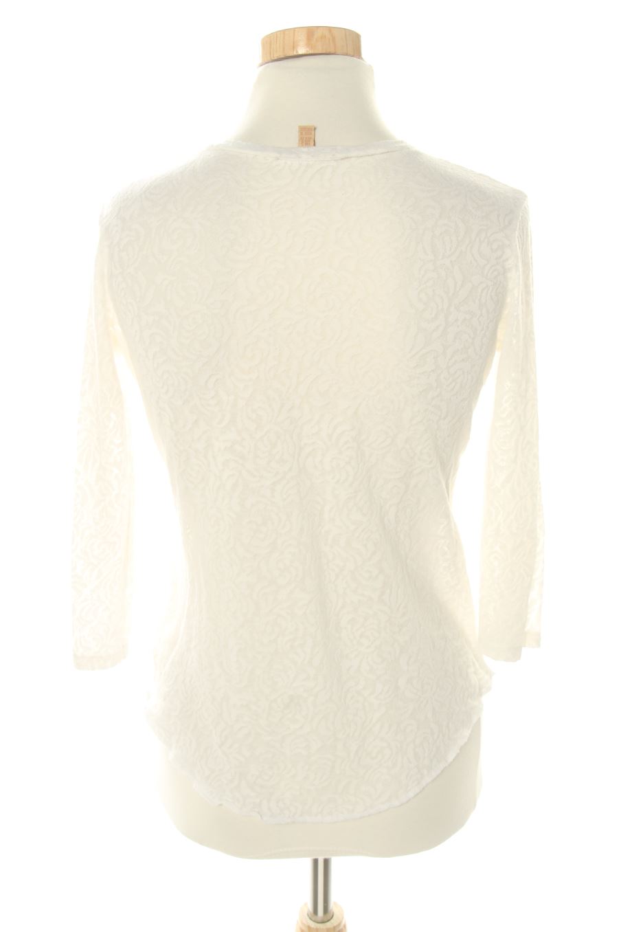 Blusa de manga larga de Trf (ZARA) de la talla S, de color blanco
