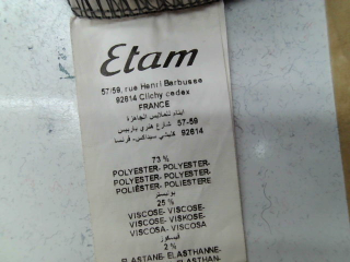 Jupe Etam de la taille 34, de couleur gris
